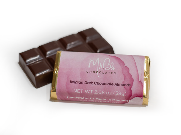 almond dark chocolate bar - Mr. B's Chocolates