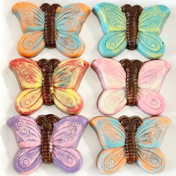 butterfly candy from Mr. B's Chocolates, hand-painted for Spring or Easter