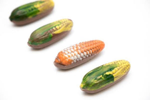 Hand-painted solid milk chocolate corn by Mr. B's Chocolates
